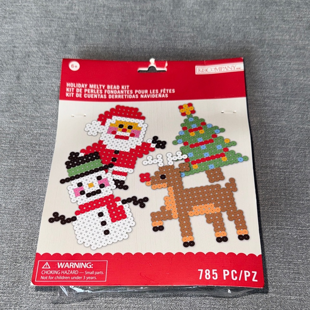 Holiday Melty Bead Kit with Santa, Snowman, and Reindeer